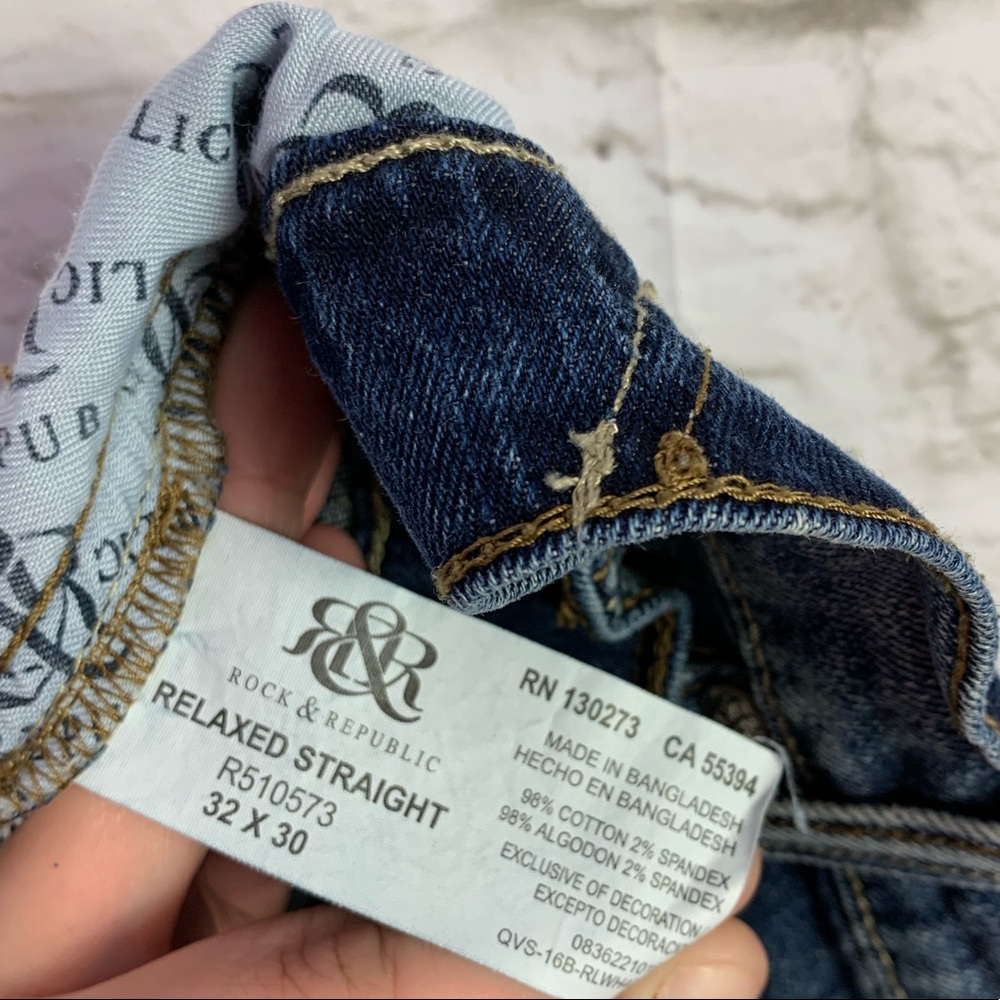 Rock & Republic Relaxed Straight Stretch Jeans 32 - Picture 11 of 11